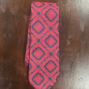 Vintage wembley Red and Blue Patterned Tie 56”